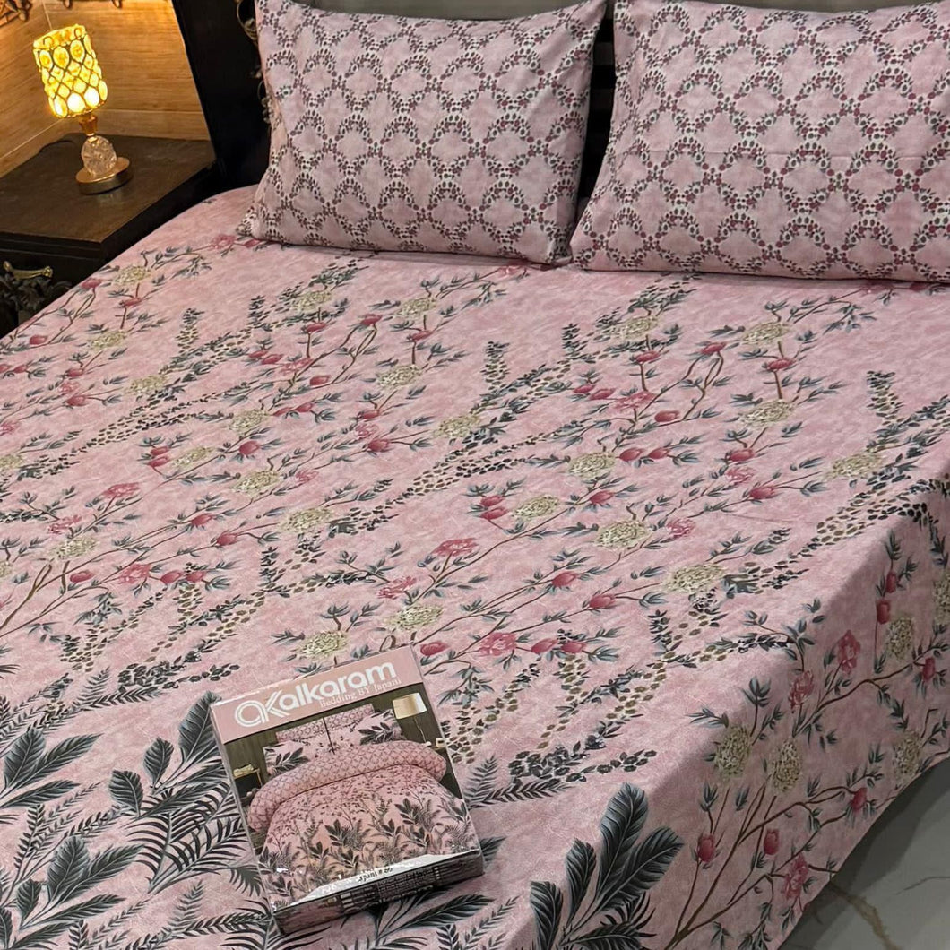 Alkaram 3pc King Size Bedsheet code 587