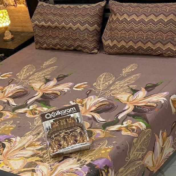Alkaram 3pc King Size Bedsheet code 586