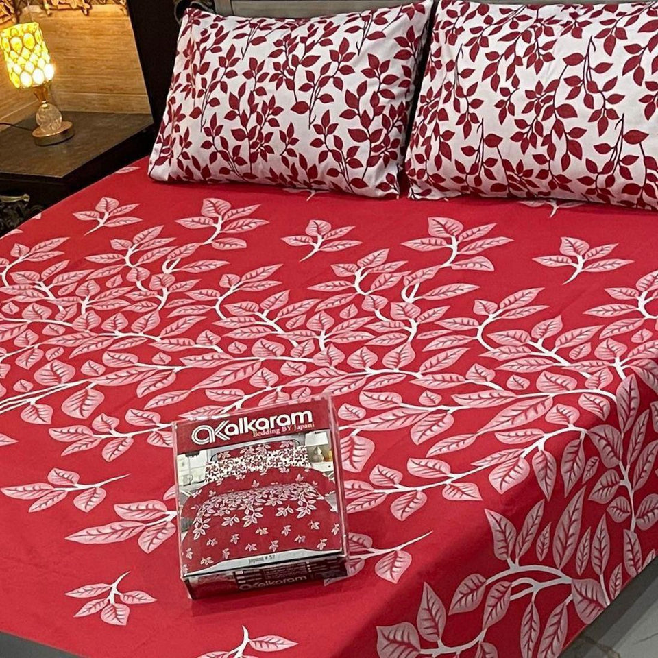 Alkaram 3pc King Size Bedsheet code 580