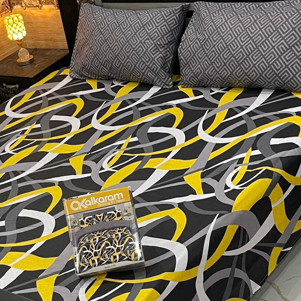 Alkaram 3pc King Size Bedsheet code 579