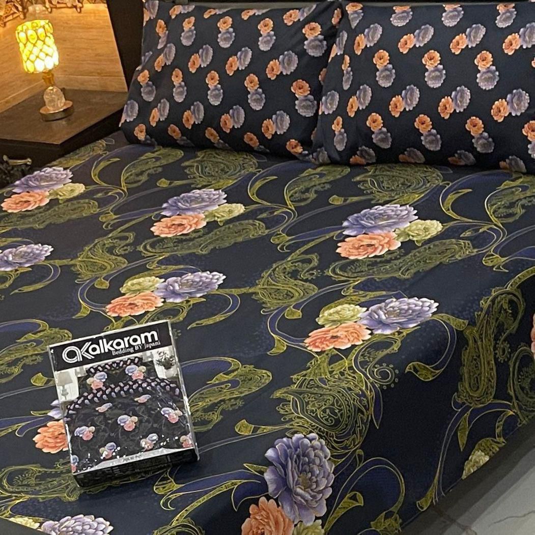 Alkaram 3pc King Size Bedsheet code 575