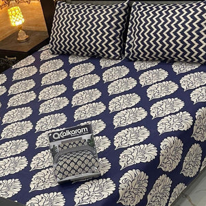 Alkaram 3pc King Size Bedsheet code 556