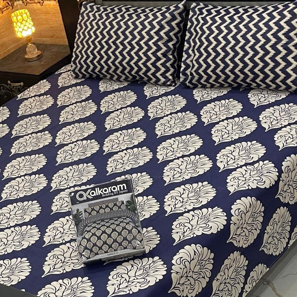 Alkaram 3pc King Size Bedsheet code 556