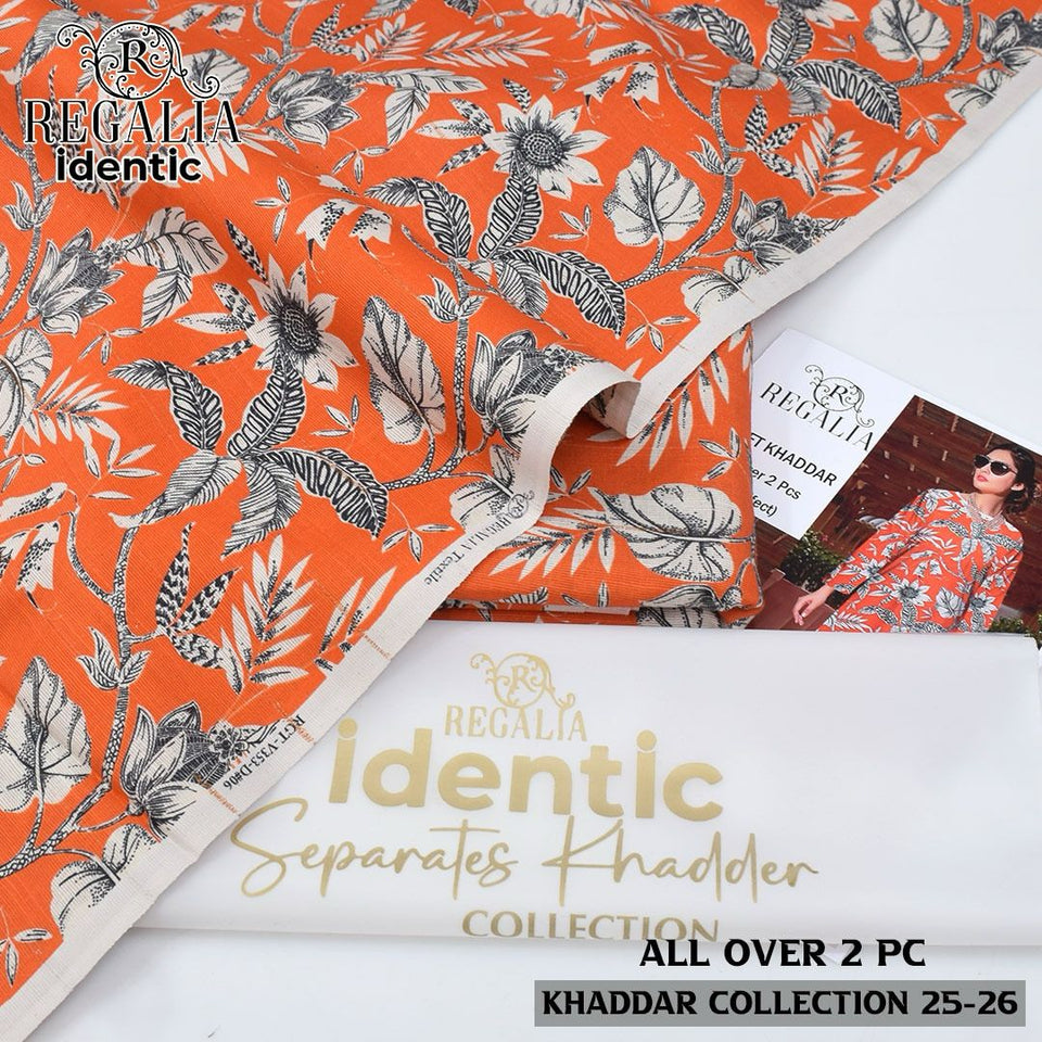 Regalia Unstitched Khaddar 2pc code 452