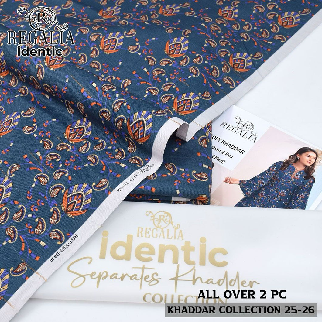 Regalia Unstitched Khaddar 2pc code 450