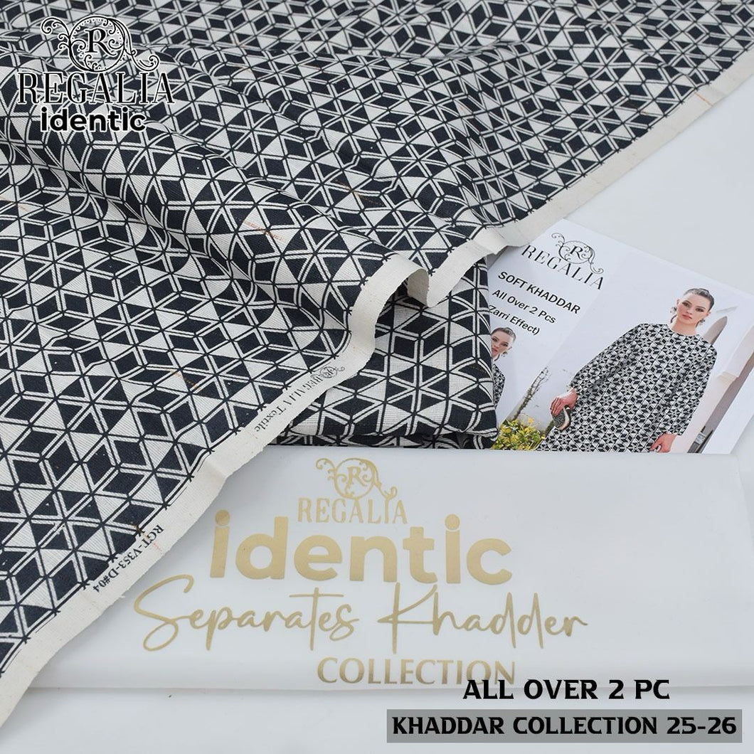 Regalia Unstitched Khaddar 2pc code 445
